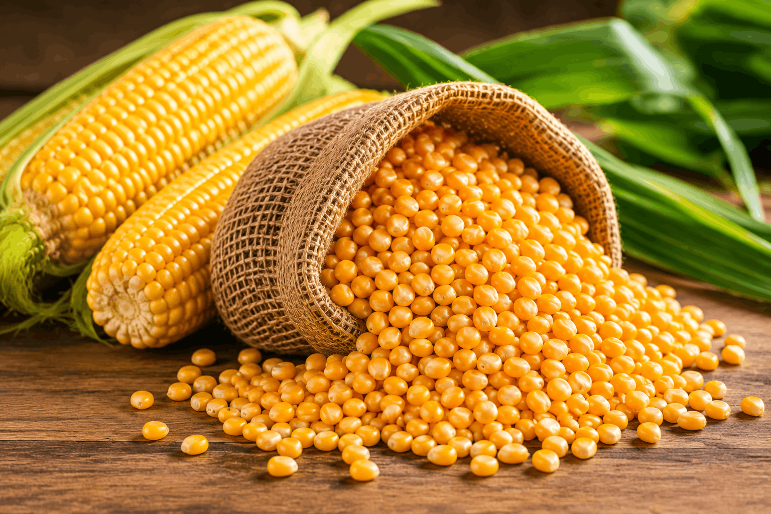 Maize corn kernels